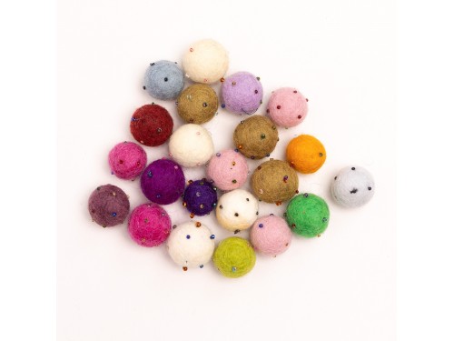 2cm Felt Bead Balls | Wholesale Felt Bead Balls