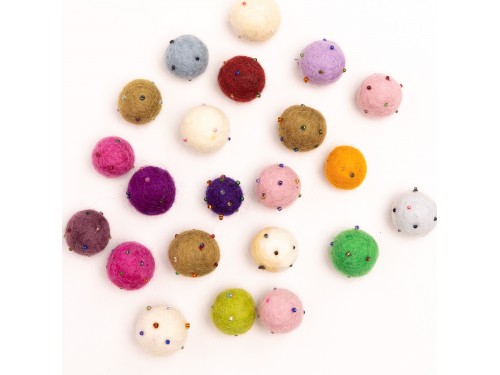 2cm Felt Bead Balls | Wholesale Felt Bead Balls