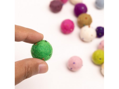 2cm Felt Bead Balls | Wholesale Felt Bead Balls