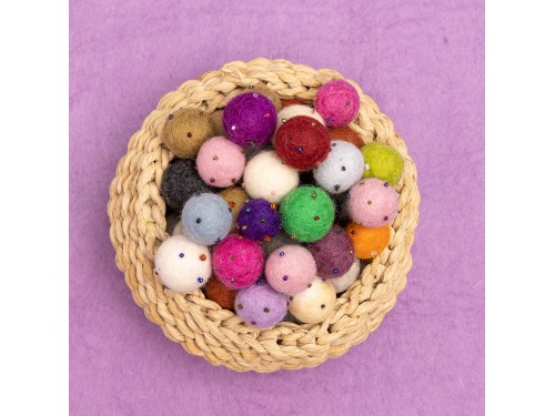 2cm Felt Bead Balls | Wholesale Felt Bead Balls