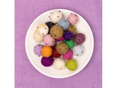 2cm Felt Bead Balls | Wholesale Felt Bead Balls