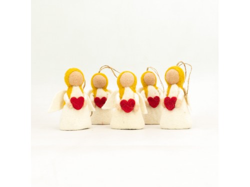 Wool Felt Fairy with Heart