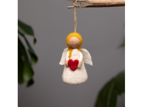 Wool Felt Fairy with Heart