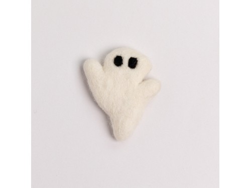 7cm White Felt Halloween Ghost