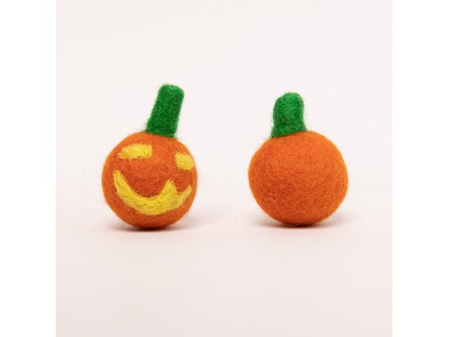 3cm Handcrafted Felt Jack-O'-Lantern Pumpkin