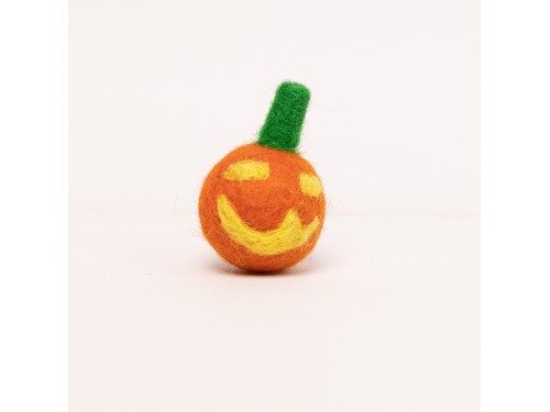 3cm Handcrafted Felt Jack-O'-Lantern Pumpkin