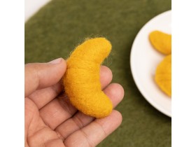 Wool Felt Croissant Ornament