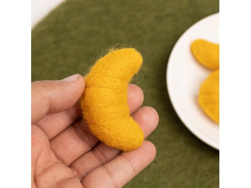 Wool Felt Croissant Ornament