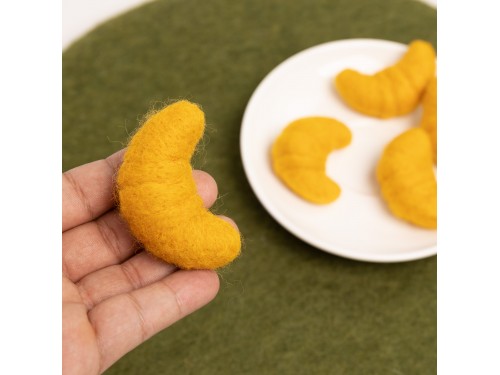 Wool Felt Croissant Ornament