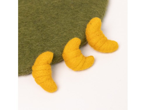 Wool Felt Croissant Ornament