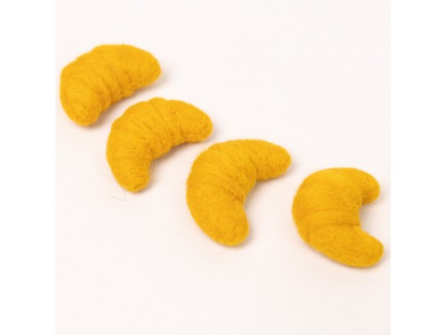 Wool Felt Croissant Ornament