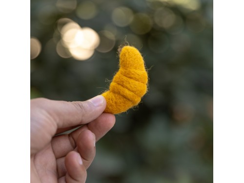 Wool Felt Croissant Ornament