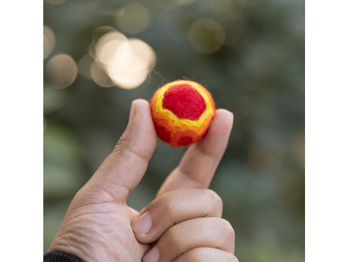 3cm Wool Felt Fireball