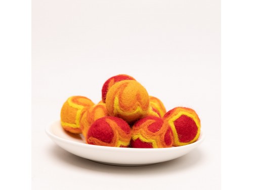 3cm Wool Felt Fireball