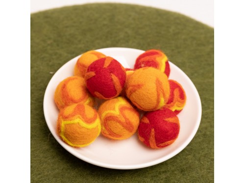 3cm Wool Felt Fireball