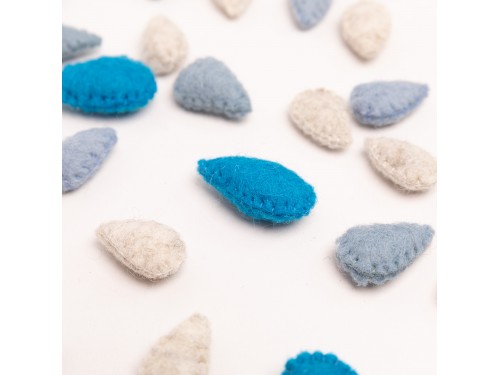 Stitched Felt Water Droplets