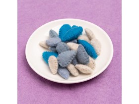 Stitched Felt Water Droplets - Felt and Yarn