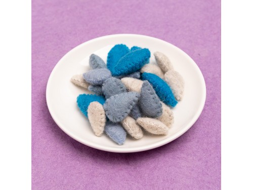 Stitched Felt Water Droplets - Felt and Yarn
