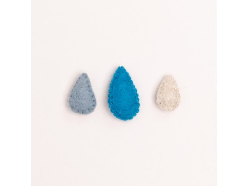 Stitched Felt Water Droplets