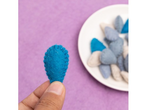 Stitched Felt Water Droplets