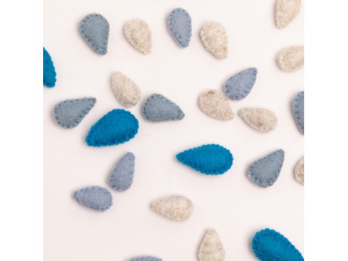 Stitched Felt Water Droplets