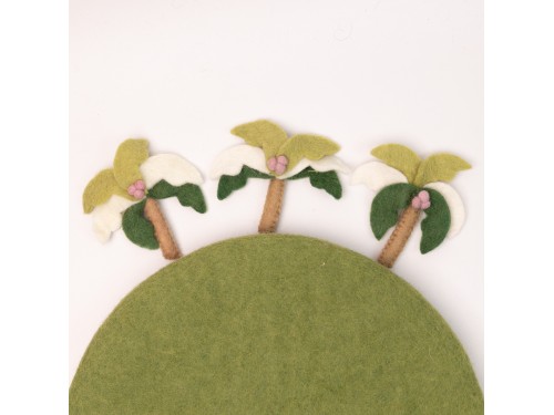 Handmade Wool Felt Sprouted Coconut Tree