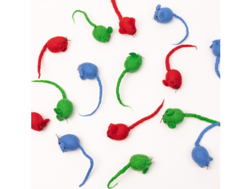 Colorful Handcrafted Felt Mouse Toys