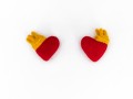 4x5cm Red Felted Heart
