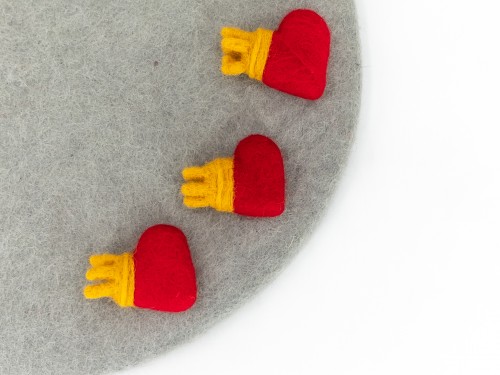 4x5cm Red Felted Heart