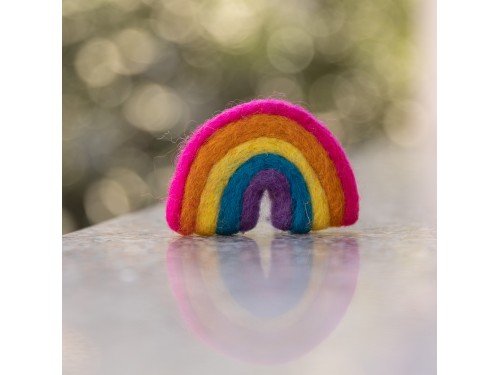 7x6cm Wool Felt Rainbows