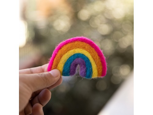 7x6cm Wool Felt Rainbows