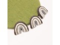 7x6cm Grey Felt Rainbow