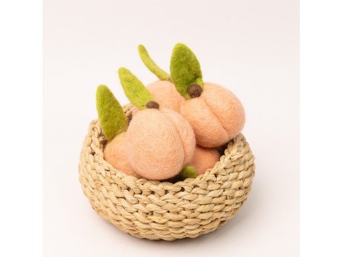 3cm and 5cm Wool Felt Peaches | Felt Fruit Set