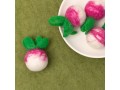 6cm Felt Turnip with Leaves