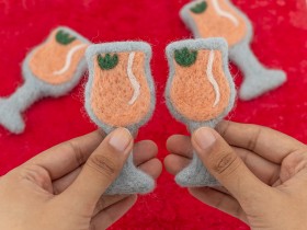 7cm Felt Cocktail - Felt and Yarn