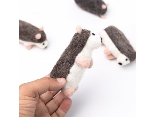Wool Felt Fuzzy Hedgehog