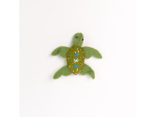 7cm Mini Felt Green Turtle