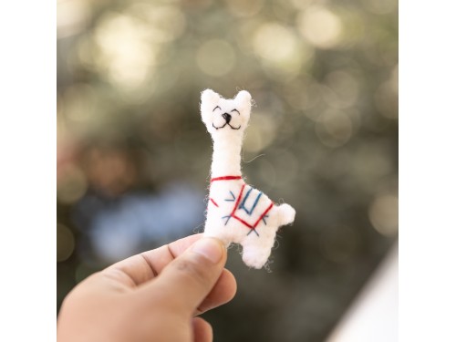 Buy 7x4cm White Felt Llama - Felt and Yarn