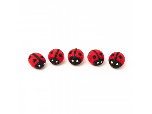 3cm Cute Felt Lady Bug