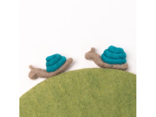 7cm Wool Felt Snail - Felt and Yarn