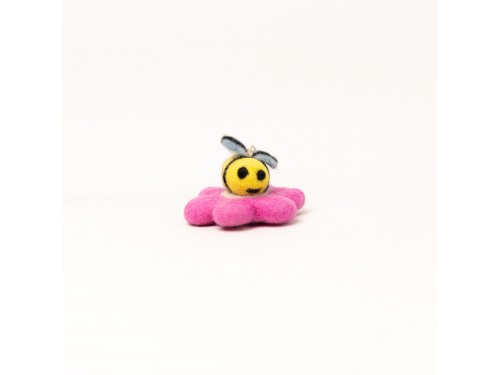 Felt Bumble Bee with Flower