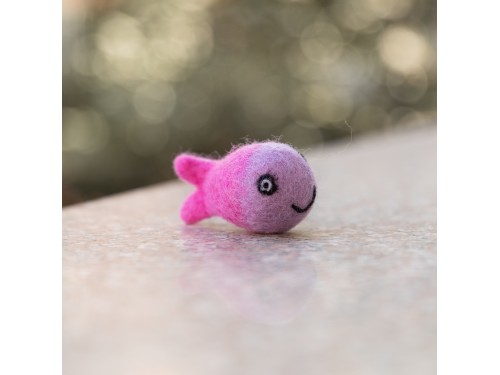 Handmade Wool Felt Fish - Eco Cat Toy