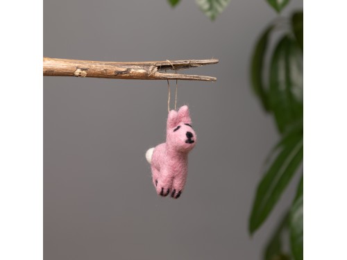 Pink Felt Easter Bunny Ornament