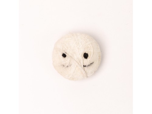 8cm White Felt Mummy Head Ornament