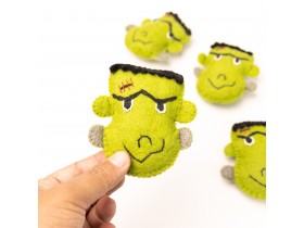 8cm Wool Felt Frankenstein Head - 10% Off - Felt and Yarn