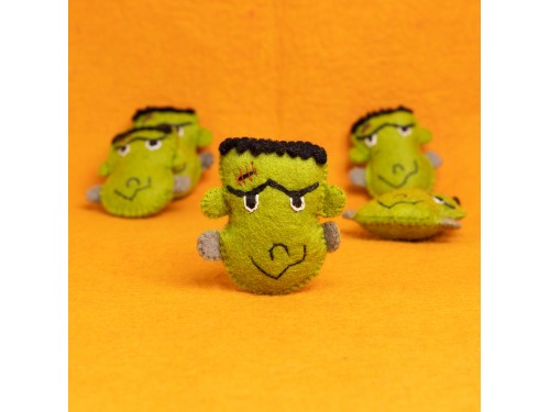 8cm Wool Felt Frankenstein Head