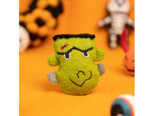 8cm Wool Felt Frankenstein Head
