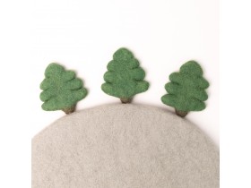 8cm Mini Green Felt Christmas Tree - Felt and Yarn