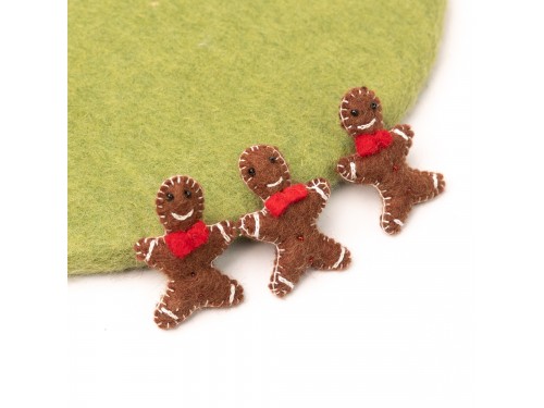 6x4cm Wool Felt Gingerbread Man