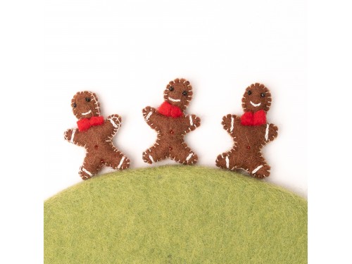 6x4cm Wool Felt Gingerbread Man